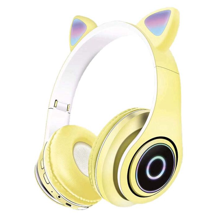 cat ear headset P39M yellow